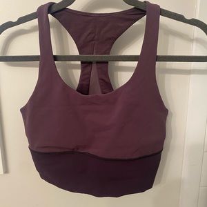 lululemon athletica long line bra, size 8